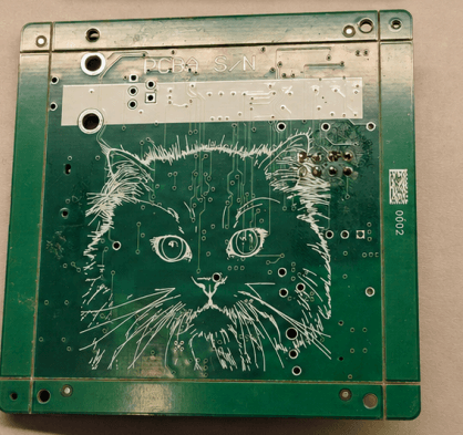 Back view of the fabricated custom PCBA